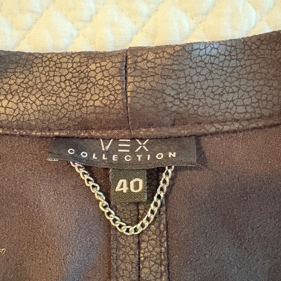 VEX black knit/pleather cardigan 🖤🩶 - Picture 4 of 7